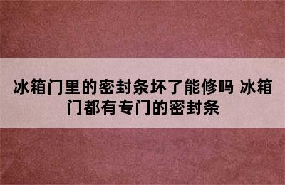 冰箱门里的密封条坏了能修吗 冰箱门都有专门的密封条